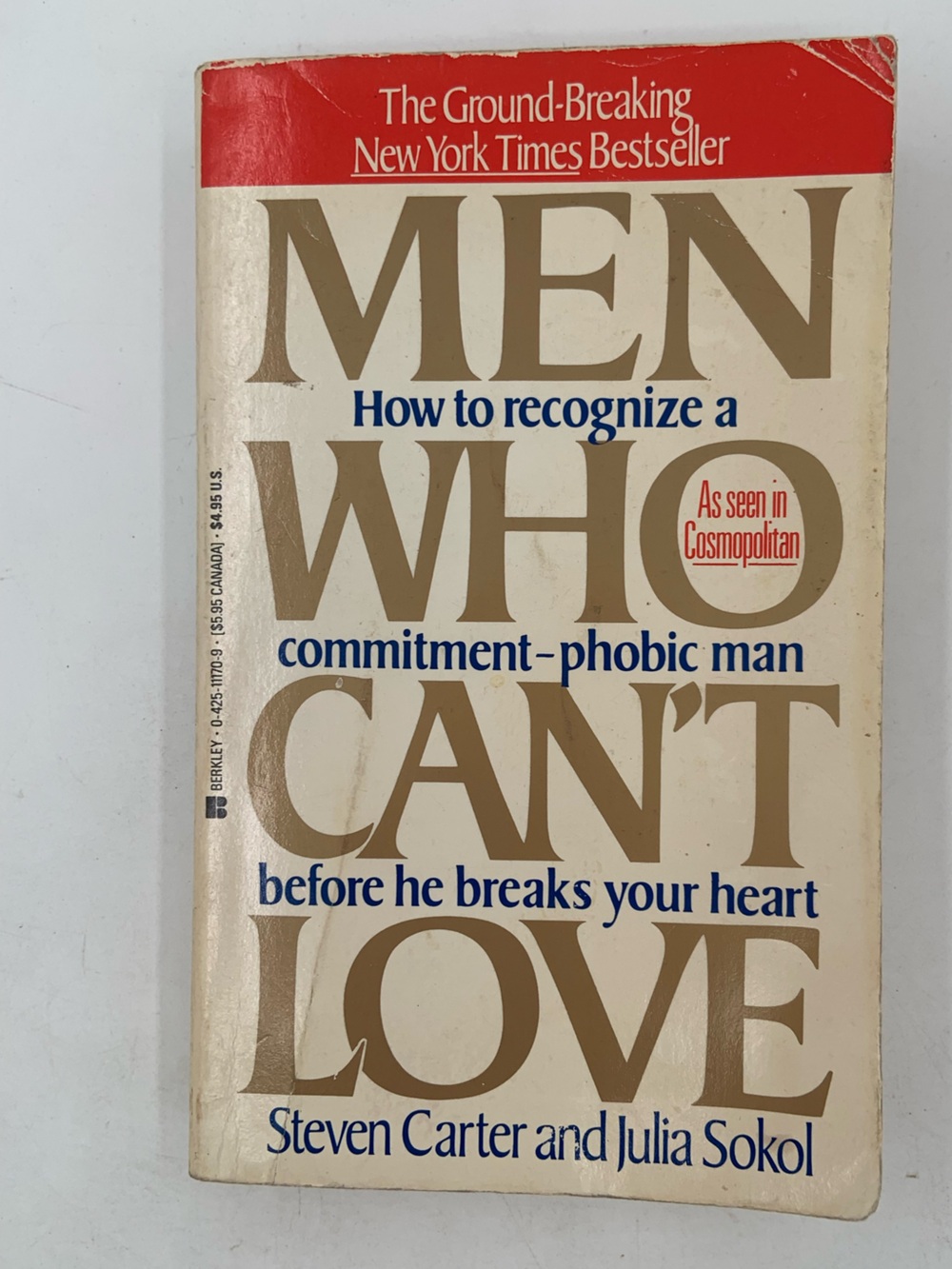 🌹New Listing🌹 GUC Men Who Can't Love Book - Steven Carter & Julia Sokol